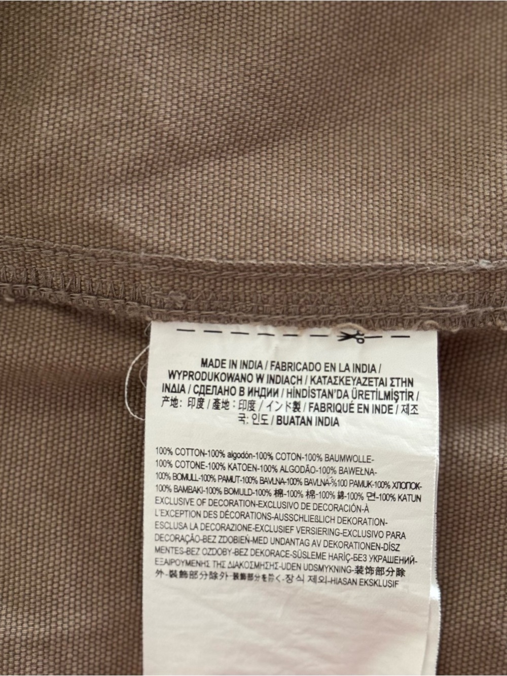 Vans Taupe Canvas Drill Chore Coat with Dark Brown Corduroy Collar - Picture 5 of 8